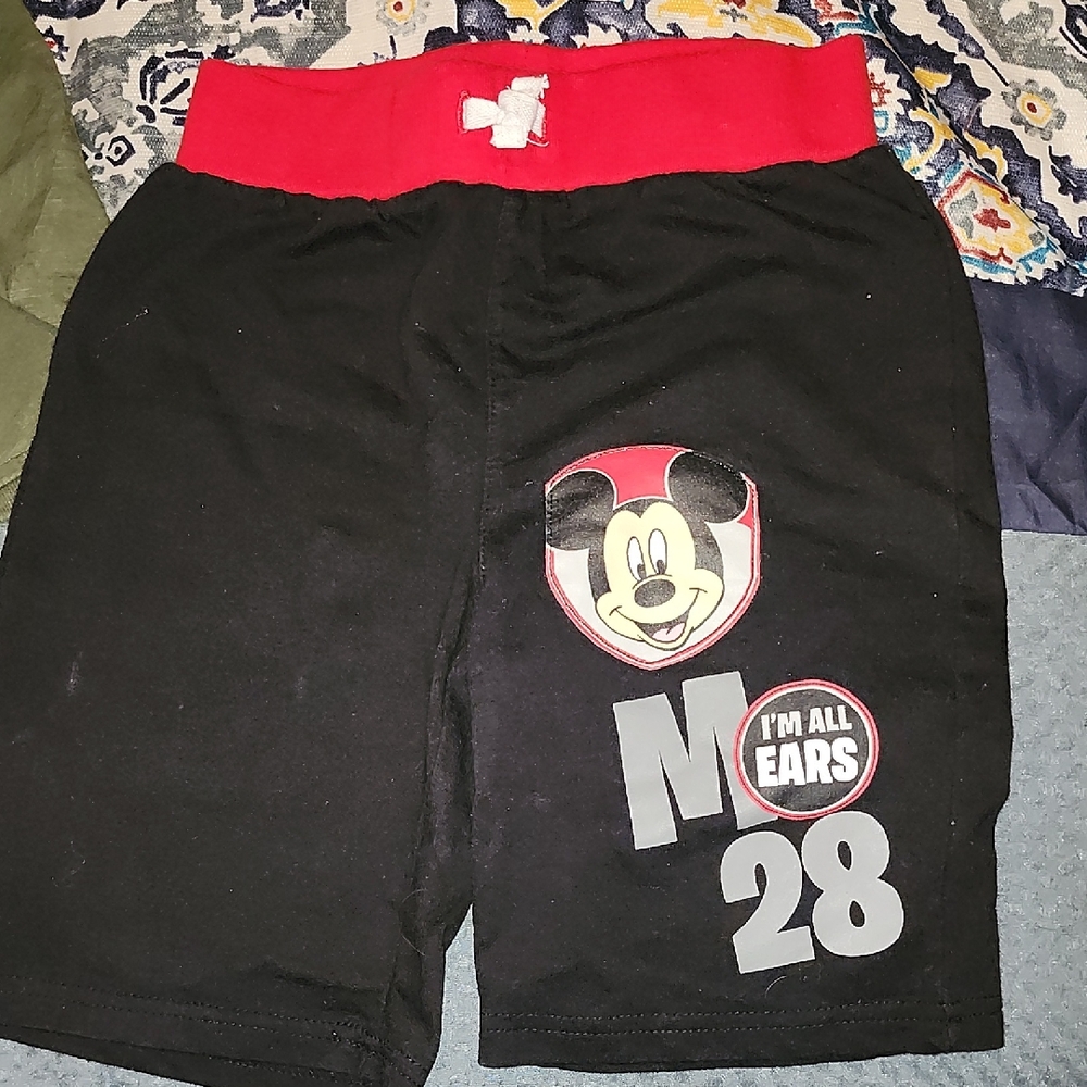Disney Mickey Mouse Black Shorts
